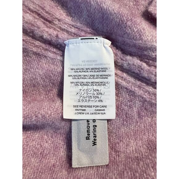 J. Crew Sweater Turtleneck Side Slit Pullover Purple Supersoft Knit Feminine - Picture 6 of 6